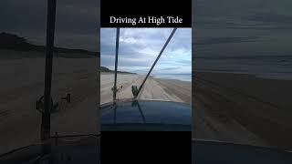 Driving At High Tide  Traveling The Beaches Of Fraser Island shorts [upl. by Yssej]