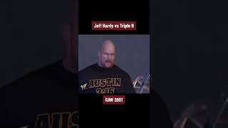 jeff hardy vs triple h  raw 16042001 🔥  jeffhardy tripleh wwe wwf viral [upl. by Thorne110]