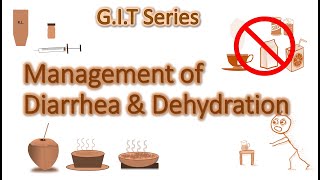 Management of Diarrhea and Dehydration  Plan A B C  ORS  Zinc  Lactose free diet  GIT 2 [upl. by Kissie]