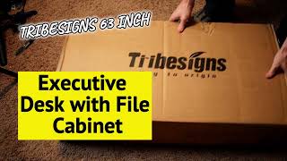 Best Desk for Working From Home Tribesigns 63 Inch Executive Desk with File Cabinet [upl. by Namar492]