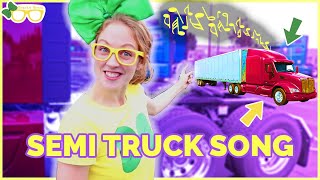 Semi Trucks For Kids  Semi Truck Song With Brecky Breck [upl. by Atiuqehs]