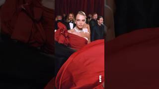 Is this the best dress toss of all time 🤩 caradelevingne oscars livefrome bts [upl. by Anahpets]