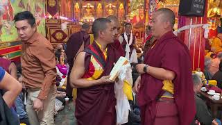 Long life Tenzhug offering by former student of Rumtek KSNI to HE Goshri Gyaltsab Rinpoche [upl. by Schurman]