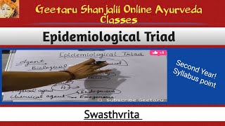 Epidemiological Triad in detail  Swasthvrita syllabus  Geetaru Shanjalii BAMS UG PG PhD etc exams [upl. by Elokkin]