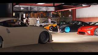 GTA 5 Underground JDM Car Meet Real Car Mods [upl. by Aihsenot661]