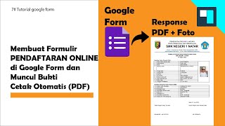 Membuat Formulir Pendaftaran Online di Google Form dan Muncul Bukti Cetak Otomatis pdf [upl. by Siravat]