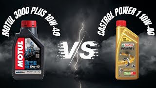 Whats The Difference Between Castrol Power1 4T 10w40 and MOTUL 3000 Plus 4T 10w40 [upl. by Okubo]