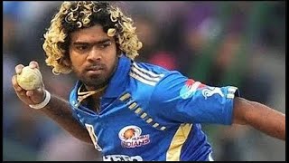 Lasith Malinga bowling action in slow motion  Malinga Swing Yorker [upl. by Elleahcim424]