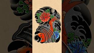 How To Draw Japanese Traditional Tattootattoo [upl. by Eniortna802]