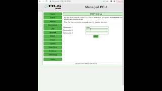 22 How to configure SNMP communities on the ALGcom managed PDU remote algcom snmp [upl. by Relyuc666]