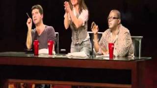 Simon Cowell shouts at a contestant [upl. by Ranilopa]