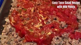 Easy Taco Salad Recipe with WW Points [upl. by Drugge]