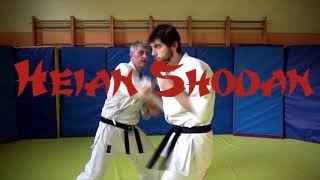 HEIAN SHODAN  BUNKAI KARATE SHOTOKAN [upl. by Milena420]