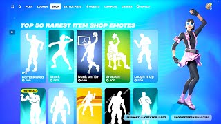 Fortnite NEW Top 50 RAREST Emotes [upl. by Kobe723]