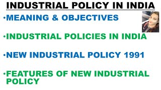 🛑INDUSTRIAL POLICIES IN INDIA  NEW INDUSTRIAL POLICY  By Ayushi Sharma  UPSC [upl. by Esilanna]