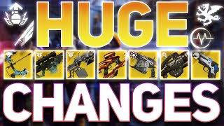 Exotic BUFFS amp NERFS NEW Full Auto Mod and SANDBOX CHANGES 30th Anniversary Update  Destiny 2 [upl. by Jaal951]