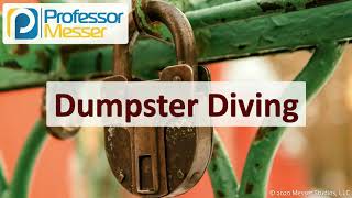 Dumpster Diving  SY0601 CompTIA Security  11 [upl. by Duval596]