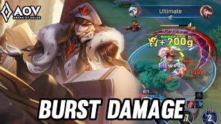 AOV  VOLKATH GAMEPLAY  BURST DAMAGE  ARENA OF VALOR LIÊNQUÂNMOBILE ROV COT [upl. by Esma]