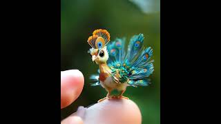 beautiful peacock chick on finger very cute and beautifull its not everyday you see a baby peacock [upl. by Adelia]