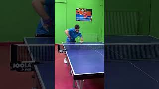 Perfect football trick 😱 go table tennis training pingpong football trickshot training [upl. by Noelc]