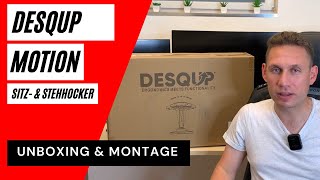 Deskspace DESQUP MOTION  Ergonomischer Sitz amp Stehhocker  Unboxing Aufbau amp Montage [upl. by Gnoht]