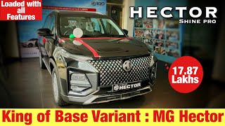 Mg Hector Base model 2024 trending mg mghector hector automobile cardekho carreview cars [upl. by Haidebez]