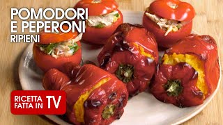 POMODORI E PEPERONI RIPIENI di Benedetta Rossi  Ricetta TV Fatto in Casa per Voi [upl. by Elttil]