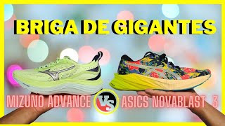 Mizuno Advance RSP vs Asics Novablast 3 Comparativo de Gigantes [upl. by Lexerd332]