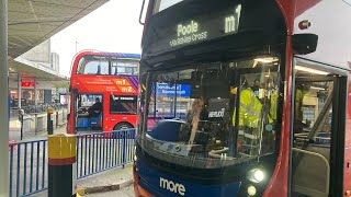 Morebus 2023 Alexander Dennis Enviro 400 MMC HJ73 NFA on the M1 to Poole  061124 [upl. by Coridon480]