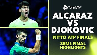 Novak Djokovic vs Carlos Alcaraz Match Highlights  Nitto ATP Finals 2023 [upl. by Annekahs]