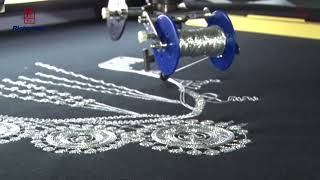 Richpeace Computerized embroidery machine with cording device [upl. by Socha]