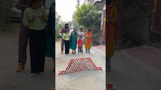 Glass Tower Challenge me Dadi fail ho Gayi 😄🤪 shorts funny comedy familychallenge funnyshorts [upl. by Brecher]