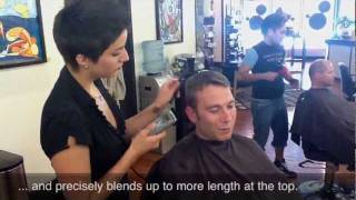 Chicago Male Salon  Mens Short Haircut Video [upl. by Aillicsirp]