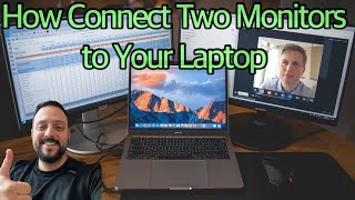 How Connect Two Monitors to Your Laptop 😍طريقة توصيل شاشتين بجهاز الكمبيوتر ببساطة [upl. by Howlan]