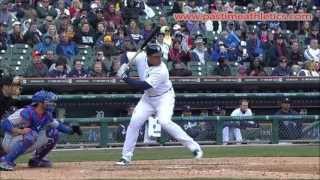 Miguel Cabrera Slow Motion Baseball Swing  Hitting Mechanics HR Detroit Tigers MLB MVP Tips [upl. by Udall]