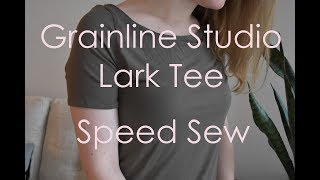 Grainline Studio Lark Tee  Speed Sew [upl. by Anirehc810]