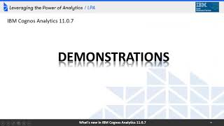 Whats New in Cognos Analytics v1107 [upl. by Naihr512]