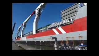 Ship ARUBABORG enters Lock 2 Welland Canal 2012 [upl. by Jehial]