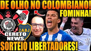 URIBE NO CORINTHIANS  SORTEIO DA LIBERTADORES BOCA OU RIVER ROGER GUEDES O FOMINHA DO TIMÃO [upl. by Idnir]