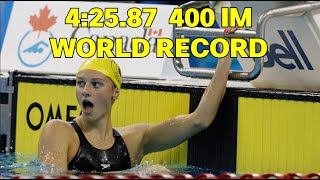 Summer McIntosh 400 IM LCM World Record Swim 42587  Full Race With Splits [upl. by Supen]