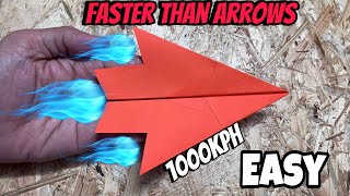 Introducing The Arrowhead Paper Plane  Easy to fold and Fly Faster Than You Can Imagine [upl. by Euqinmod662]