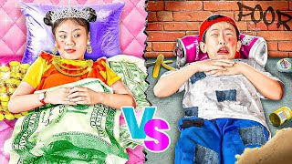 Rich Sister VS Poor Brother  Funny Stories About Baby Doll Family [upl. by Araiek]