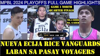 2024 MPBL PLAYOFFS QF G1 NORTH  Nueva Ecija 🌾 vs Pasay ✈️ Full Game Highlights  October 08 2024 [upl. by Angil779]