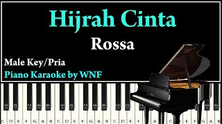 Rossa  Hijrah Cinta Piano Karaoke Versi Pria [upl. by Heid]