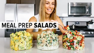 3 Easy MEAL PREP Ideas for Summer Salad Recipes [upl. by Atikihc]