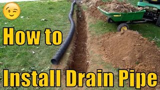 Proper Installation of Landscape Drainage Pipe [upl. by Odarbil]