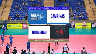 CAMPINAS X BLUMENAU  SUPERLIGA MASCULINA 2324 ❤❤❤AMO VÔLEI🏐🏐🏐 [upl. by Adriel385]