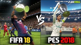 FIFA 18 vs PES 2018  UEFA Champions League Final Comparison [upl. by Eldoria475]