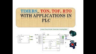 Timers in PLC ladder logic  On delay timerTON Off delay timer TOF Retentive timer RTO [upl. by Lithea84]