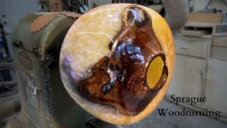 Woodturning  My Largest Pour To Date They Call Me Mellow Yellow [upl. by Tisman724]